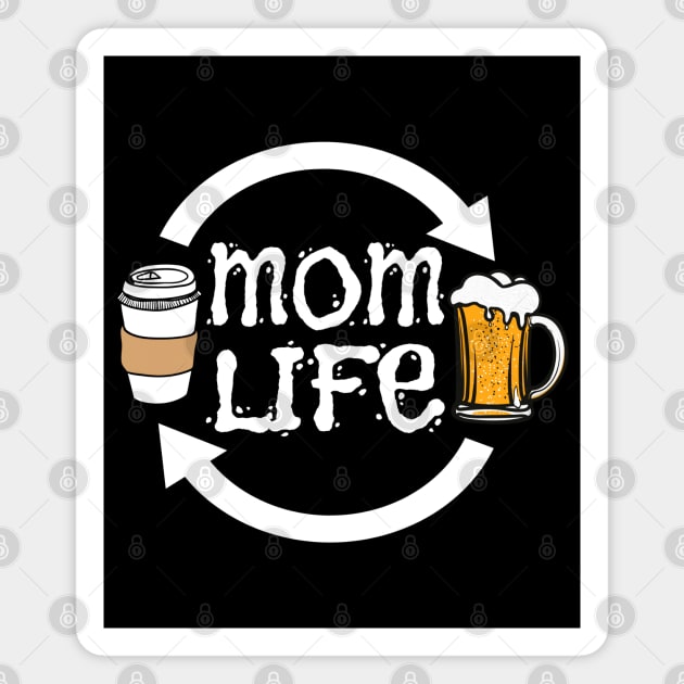 Funny Mom Life For Mothers From Coffee To Beer Magnet by SoCoolDesigns